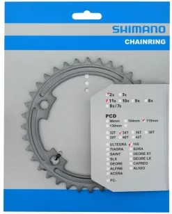 Shimano Plateau Pour FC-R7000 50/34 Dents -Abus Soldes 105 FC R7000 34 silber Verpackung