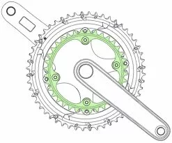 Campagnolo® Super Record / Record 12 Plateaux 112mm -Abus Soldes Campagnolo Super Record Record 12 fach Kettenblatt FC SR336 b