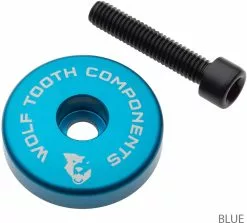 Wolf Tooth Components Capuchon Ahead Ultraléger Spacer Intégré De 5 Mm -Abus Soldes STEMCAP5MMBLU