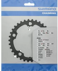 Shimano SORA FC-R3000/FC-3550 Plateau De Chaîne -Abus Soldes Shimano SORA FC R3000 34 Zahne KSR Y1NB34000