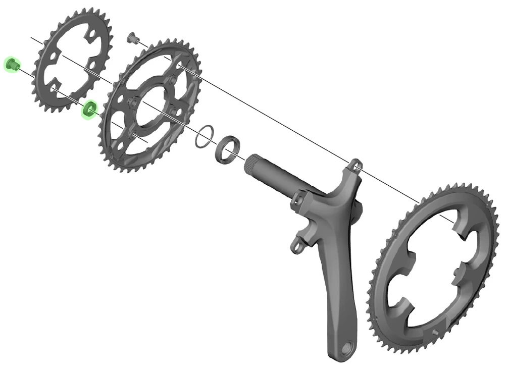 Shimano TIAGRA Vis De Plateau Pour FC-4703 (4 Pièces) 2 Shimano TIAGRA Vis De Plateau Pour FC-4703 (4 Pièces) – Image 2