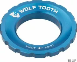 Wolf Tooth Components Centerlock Lockring -Abus Soldes Wolf Tooth Centerlock Rotor Lockring Blue 3