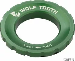 Wolf Tooth Components Centerlock Lockring -Abus Soldes Wolf Tooth Centerlock Rotor Lockring Green 5