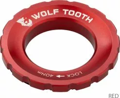 Wolf Tooth Components Centerlock Lockring -Abus Soldes Wolf Tooth Centerlock Rotor Lockring Red 2